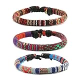 HZMAN Mix 6 Wrap Bracelets Men Women, Hemp Cords Ethnic Tribal Bracelets Wristbands (Mix 3 Wrap C)