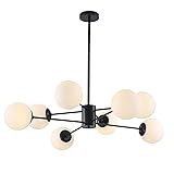 BOKT Modern 8-Lights Globe Sputnik Chandelier Mid