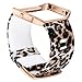 Aiseve Fitbit Blaze Floral Bands Women, Replacement Wristbands Strap with Rose Gold Frame Buckle for Fitbit Blaze Smartwatch Small Large (Leopard, Small)