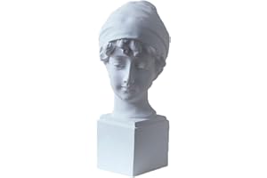 ECYC 13.8" British Maiden Bust Sculpture Resin Casting Painting White Classic Statue