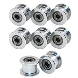 CTYRZCH Aluminum GT2 3mm Bore Toothless Idler Timing Belt Pulley for 3D Printer 6mm Width Timing Belt(Pack of 8pcs)