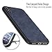 Salawat Compatible iPhone Xs Max Case, Slim PU Leather Vintage Shockproof Phone Case Cover Lightweight Premium Soft TPU Bumper Hard PC Protective Case for iPhone Xs Max 6.5inch 2018 (Blue)