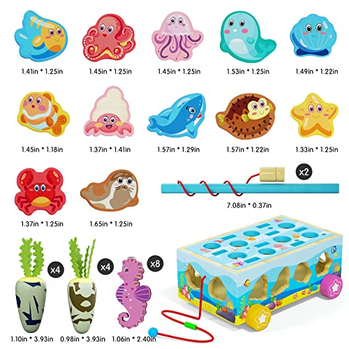 UNIH Montessori Toys for 1 2 3 Year Old Boy Girl, Shape Sorting Toys