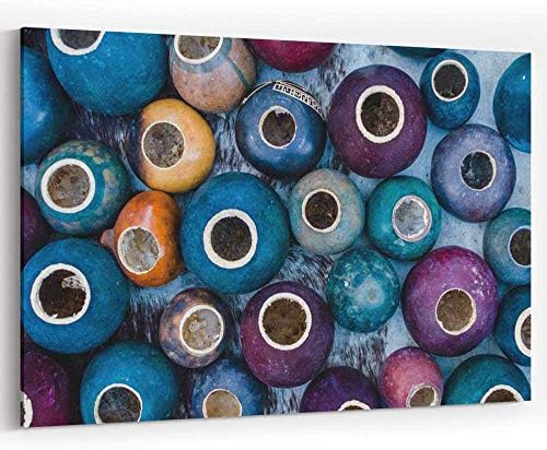 Actorstion Traditional Calabash gourds for Drinking Argentina Yerba Mate Tea 038785 Canvas Art Wall Dector