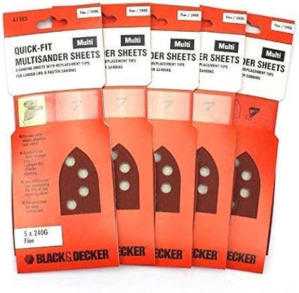 25 Black Decker Multi Ponceuse Abrasives Pour Ponceuse Grain 240 Ka230e Ka272 Ka280k Amazon Fr Bricolage