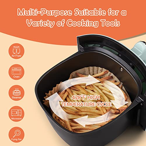 VILIWIN Air Fryer Paper Liners, 50PCS Airfryer Oven Disposable Square