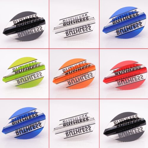 5 x Mixed Sets of Ruthless Clear Panels Dart Flights Pear Shape