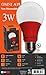 SLEEKLIGHTING LED A19 Light Bulb, 120 Volt - 3-Watt Energy Saving - Medium Base - UL-Listed LED Bulb - Lasts More Than 20,000 Hours (Red) 4pack