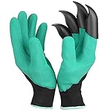 Garden Genie Gloves with Fingertips Claws for Digging and Planting 1 Pair Ninonly Green Quick Waterproof Rose Pruning Gloves Mittens Digging gloves