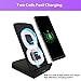 Rioddas Fast Wireless Charger QI Wireless Charging Stand Pad Built-in Cooling Fan for Apple iPhone X iPhone 8 iPhone 8 Plus Samsung Galaxy Note 8 S8 S8 Plus S7 Edge S7 S6 Edge Plus Note 5