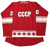 Vladislav Tretiak #20 CCCP 1980 USSR CCCP Russian Hockey Jersey Russia