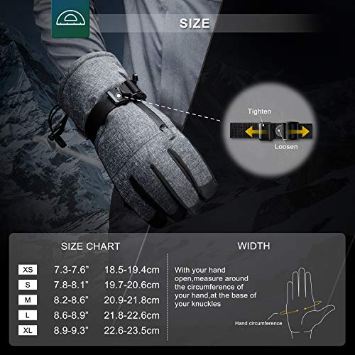 rivmount Ski Gloves Men Women Snow Gloves Waterproof Insulated