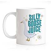 RZHV Silly Goose Juice 11 Oz Novelty Mug, Funny Cartoon Goose Coffee Mug for Coworker Goose Lovers Goose Owner Goose Mom, Farm Animal Goose Ceramic Coffee, Birthday Thank You Gifts for Sister Friend