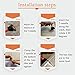TEAMWIN 50pcs Tiles Leveler Spacers Tile Leveling System with Special Wrench Reusable Spacer Flooring Level Tile levellers Set System Construction for Builing Walls & Floors (black)