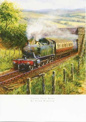 BIRTHDAY CARD BLANK "STEAM TRAIN DESIGN" SQUARE SIZE 4.75" x 6.75" FF0348