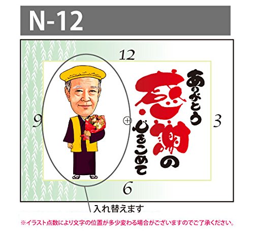 メール便なら送料無料 米寿祝いのプレゼントに 似顔絵時計 大サイズ N 12 B074fsrz9f 国内配送 Viatoni De