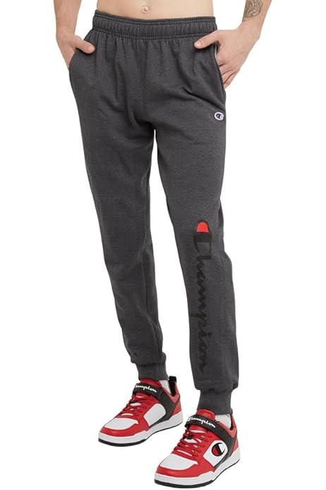 Champion, Powerblend, Fleece Joggers, Sweatpants for Men (Reg. Or Big \u0026  Tall), Granite Heather Script, Small : Amazon.ca: Clothing, Shoes \u0026  Accessories