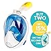 Snorkel Mask Full Face Premium Quality with Bag 180° Panoramic View Anti Fog Anti Leak Best for Adult Youth Diving Mask Go Pro Mount Full-face Easybreath Snorkel Set Snorkeling Gear