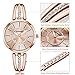 ETEVON Womenâ€s â€˜Crystal Bridgeâ€ Quartz Analog Watch with Luminous Pointers and Rose Gold Bracelet Waterproof, Fashion Dress Wrist Watches for Women