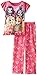 Ever After High Big Girls' Short Sleeve Pajama Set, Pink, Medium / 7-8