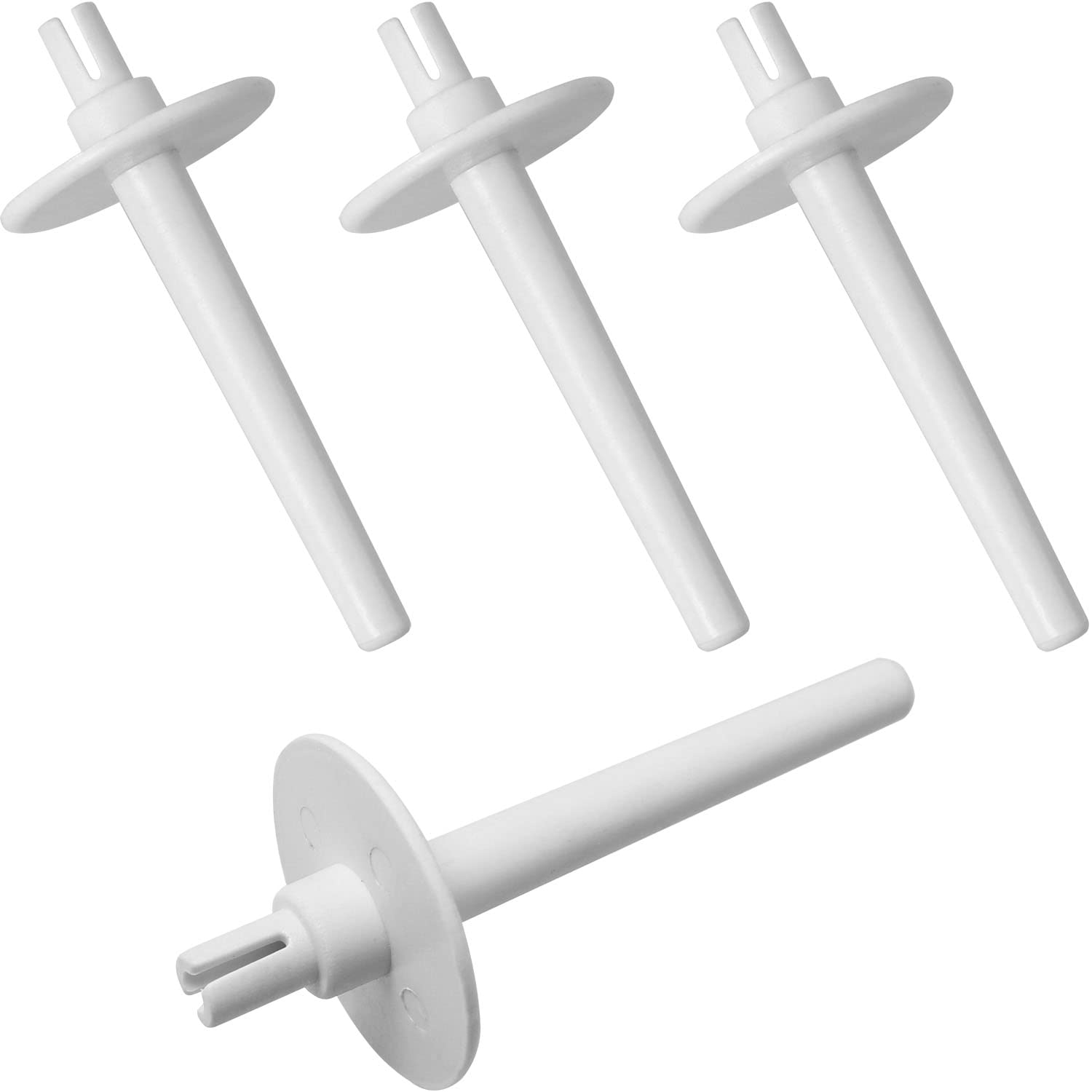 Photo 1 of Spool Pin LUORNG 4PCS White Plastic Spool Pin Extra Twin Needle for #13092001,130920051
