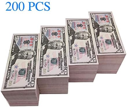 Movie Prop Money Full Print 2 Sided ,Play Money Copy Money for Movies,Kids,Fun and Party