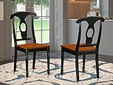 East West Furniture KEC-BLK-W Napoleon-Styled