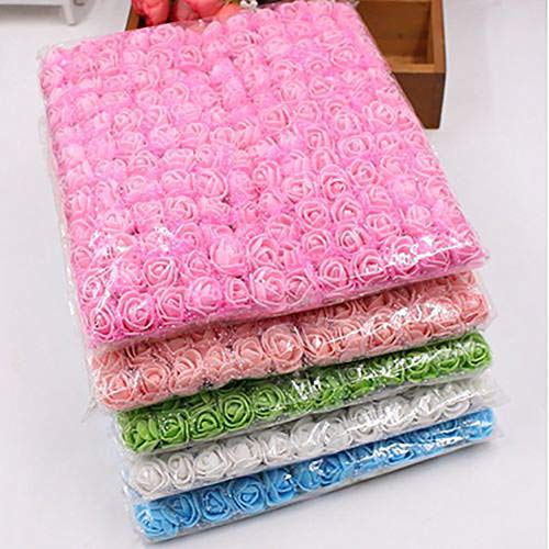 72-Pack Mini Foam Rose Heads - 2.5cm Artificial Flowers For Wedding, Party & Home Decor (Light Blue) - View #8