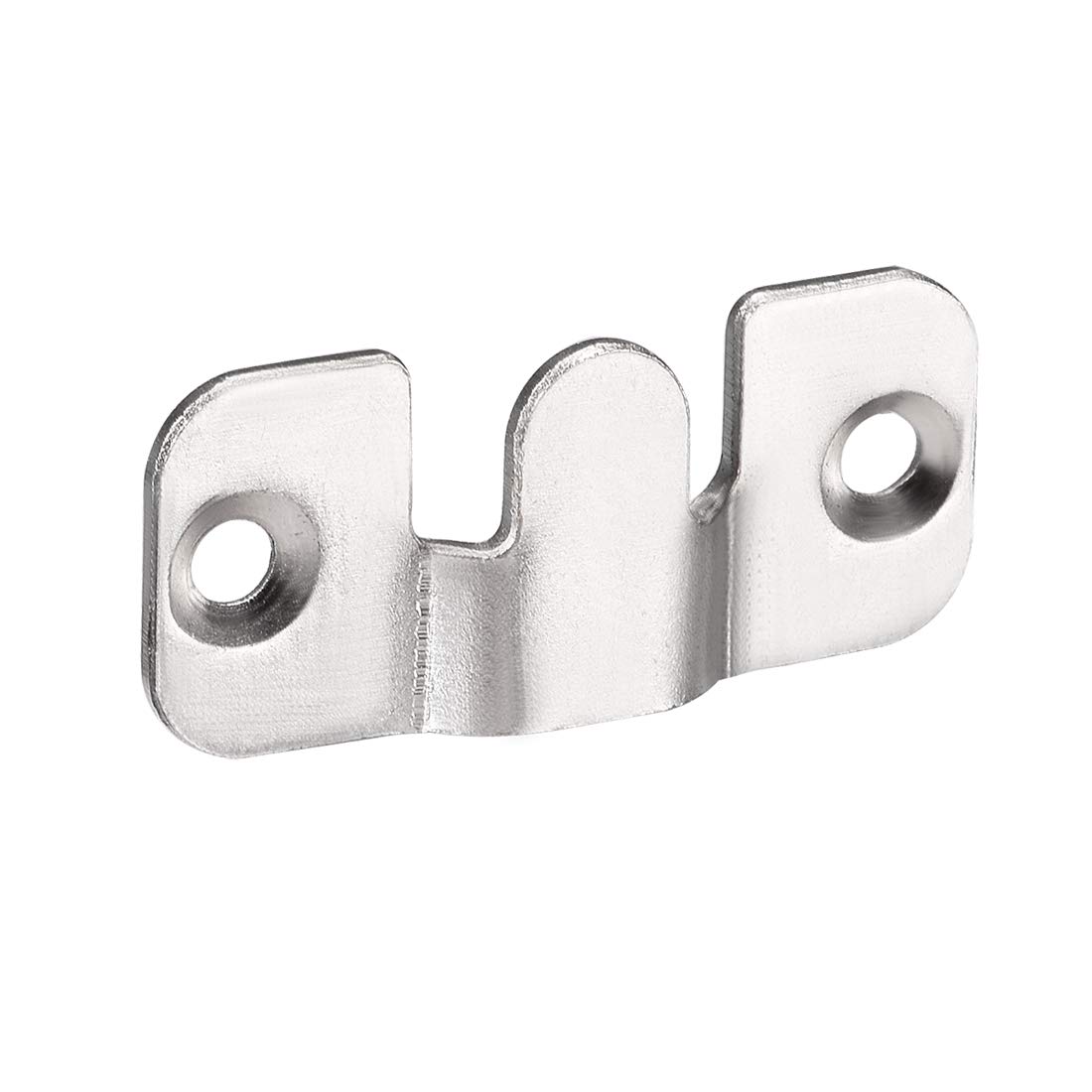 sourcing map Flush Mount Bracket, 44x19mm Zinc Plated Wall Mount Clip Hook for Picture Frame Hanger, 20 Pcs