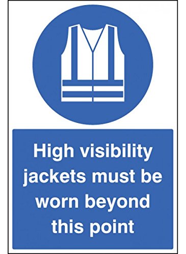 Caledonia Signs 58820 High Vis Jackets Must Be Worn Floor Graphic Label, 400 mm x 600 mm
