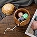 Trusafe Bamboo Yarn Bowl Knitting Accessories Yarn Holder Crochet Accessories Knitting Bowl (6
