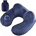 Inflatable Travel Pillow, Travel Air Plane Pillow Flight Pillow Portable, Head Chin Support Neck Cushion for Long-Haul Airplane Travel, Compact & Soft