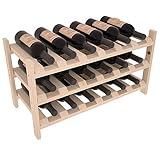 Wine Racks America Ponderosa Pine 18 Bottle Stackable. 13 Stains to Choose From!