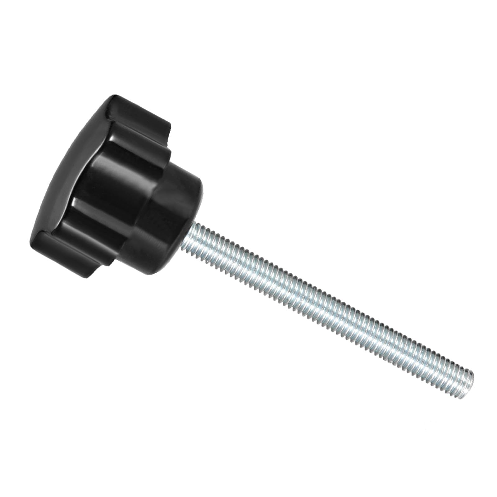 CoCud Star Clamping Knobs, M6 x 50mm Male Thread 32mm Head, Plastic Thumb Screw Grip Hand Knobs Threaded Bolt Black - (Applications: for Lathe Machinery), 1-Piece