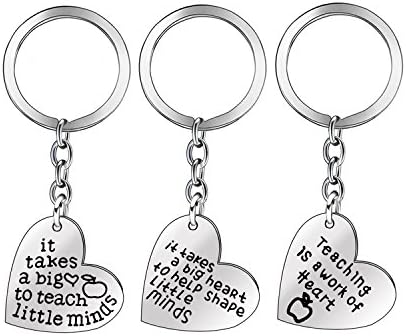 Teacher Appreciation Gift Keychain Key Chain Ring Christmas Jewelry for Teacher Mom Dad (2)