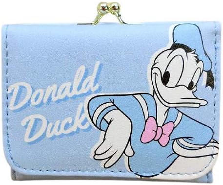 Amazon ディズニー ドナルドダック ブルー 三つ折り財布 小銭入れ ドナルド 財布 がま口 シューズ バッグ