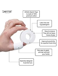 Onfitter - Cinta deportiva ideal para levantamiento de pesas, crossfit, boxeo, gimnasia, siempre protegerá tu agarre de gancho, dedos y pulgares