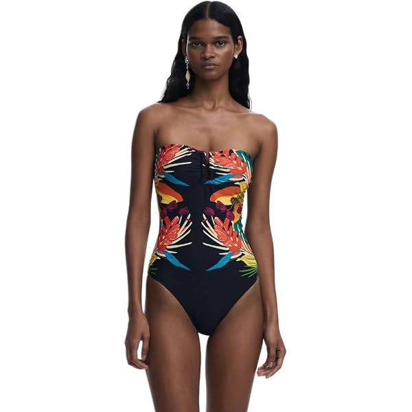 Desigual Bikini-Höschen – Hochgeschnitten, Bunte Schmetterlinge, Aus Recyceltem Polyamid, Nachhaltig & Stylisch