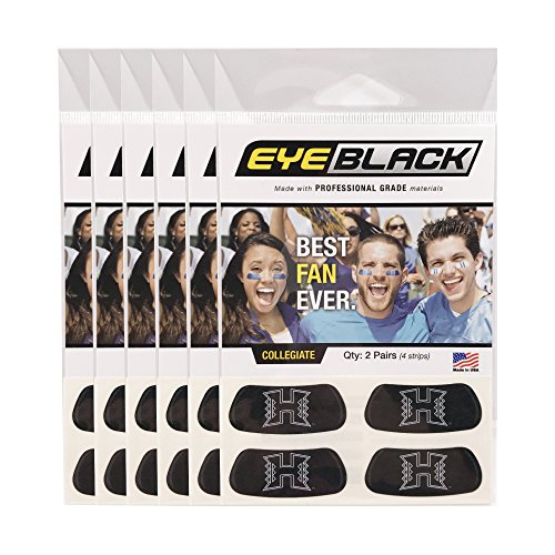 image for EyeBlack (24 Strips) Hawaii Rainbow Warriors Black Anti Glare Stickers