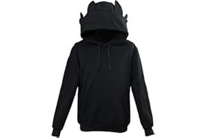 Eusnady Dragon Hoodie for Adult Coat White Costume with Ears Cosplay Animal Dragon Sweater for Teen Boys Girls Gift