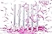BATTIFE It's a Girl, 6Pack Gender Reveal Confetti Sticks, Tissue Paper Confetti Flick Flutter Wands for Baby Girl Shower, Wedding, Birthday Party Supplies Decoration, Shoot Poppers, 14inch Pink