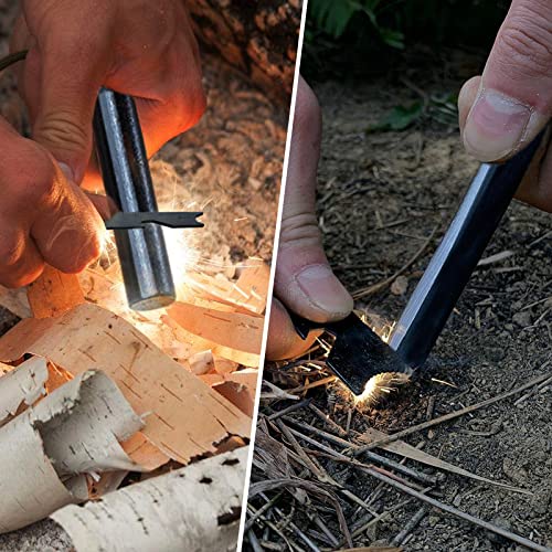 BCHARYA Fire Starter Survival Tool, Ferro Rod Kit with Leather Neck