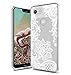 Google Pixel 3 XL Case, Pixel 3 XL Case, Huness TPU Grip Bumper and Clear Flower Transparent Hard PC Backplate Hybrid Slim Phone Case Cover for Google Pixel 3 XL,Pixel 3 XL Phone (2018) (Clear Flower)