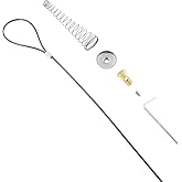 Biaungdo 1 Sets Gate Latch Cable Pull, Black Spring | Adjustable Door Latch, Gate Opener, For Metal Wooden Fence, Garden