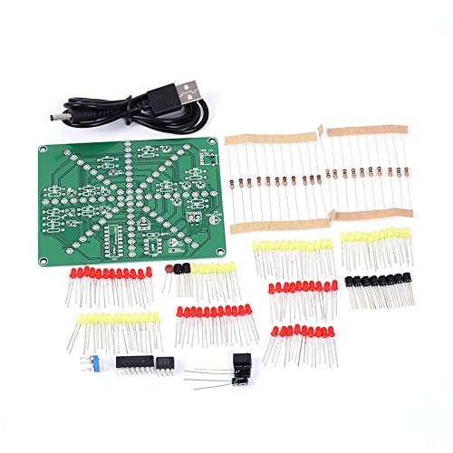 Electronic DIY Light Kits, Led DIY Kits Welding Practice Board 73 LED Flash Red Yellow PCB Circuit Suite Training
