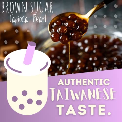 Flavfar Taro Milk Tea with Instant Tapioca Pearls Authentic Taro Milk