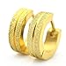 Sirius Jewelry Stainless Steel Novelty Gold Pair Huggie Hoop Earrings Set, 2pcs