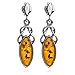 Ian and Valeri Co. Amber Sterling Silver Celtic Marquise Shape Stud Earrings