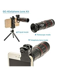 Lente de iPhone, lente gran angular + lente macro clip para teléfono móvil para iPhone cámara lente para iPhone X 7 Plus, 8, 7, 6s, Samsung y smartphones
