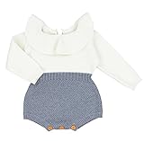 Von kilizo Baby Girls Rompers Knitted Fleece Long Sleeve Ruffle Jumpsuits Sweaters Winter Dress Casual Clothing
